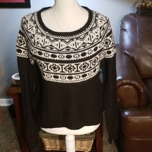 A&E Black-and-white sweater